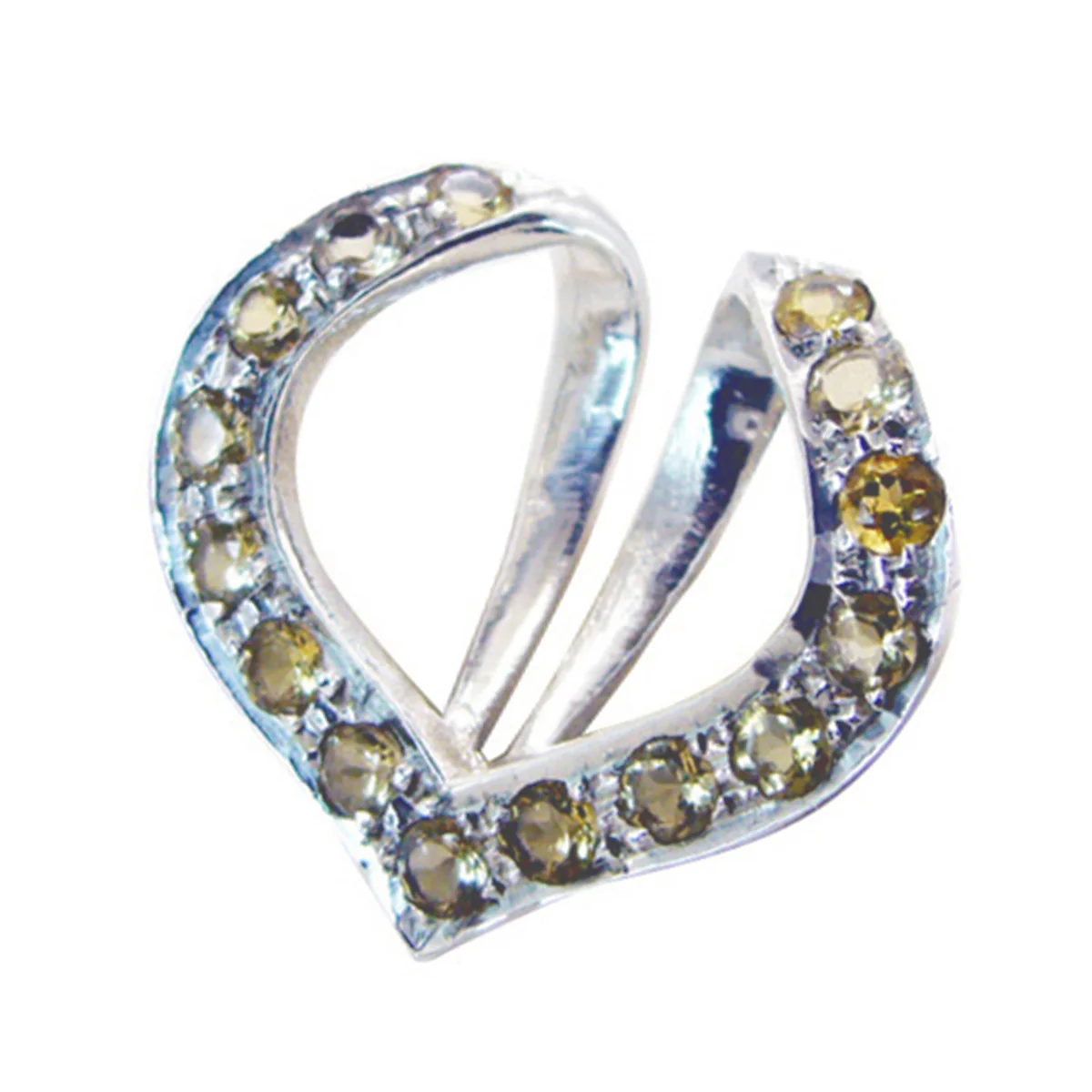 Citrine Classic Indian Silver multiple Ananya Graceful Yellow Pendant Jewelry - Image 3