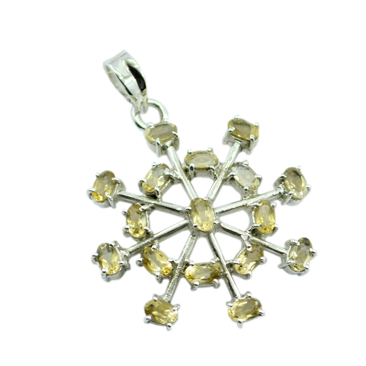 Citrine Eye-catching Mexican 92.5 Silver multiple Clara Eternity Yellow Pendant Jewellery