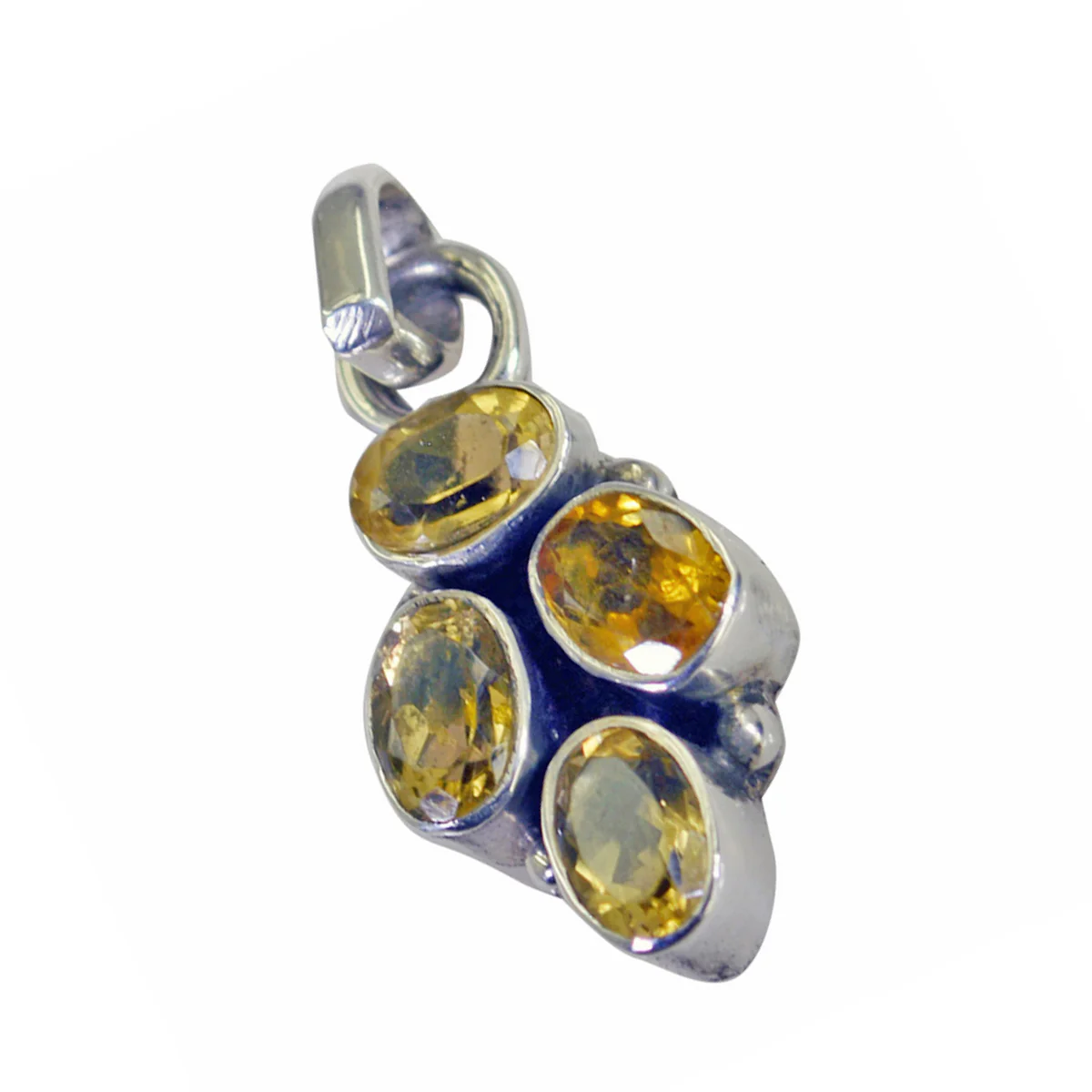 Citrine Featherlight Moroccan Sterling Silver quarter Alejandra Graceful Yellow Pendant Jewellery - Image 2