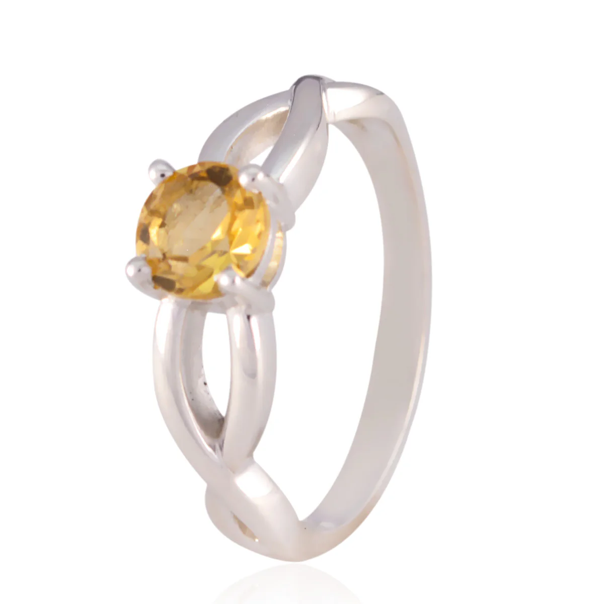 Citrine Solitaire American 925 Sterling Silver Yellow Gemstones Whisper-thin Contemporary Ring Jewellery - Image 3