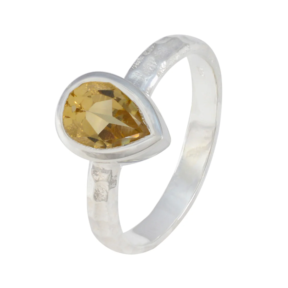 Citrine Solitaire Egyptian 925 Silver Yellow Gems Featherlight Luxurious Ring Jewellery - Image 2
