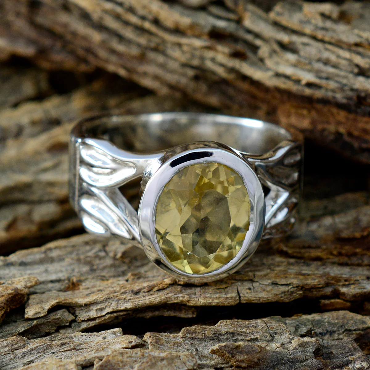 Citrine Solitaire Indian 92.5 Silver Yellow Gems Versatile antique Ring Jewelry - Image 3