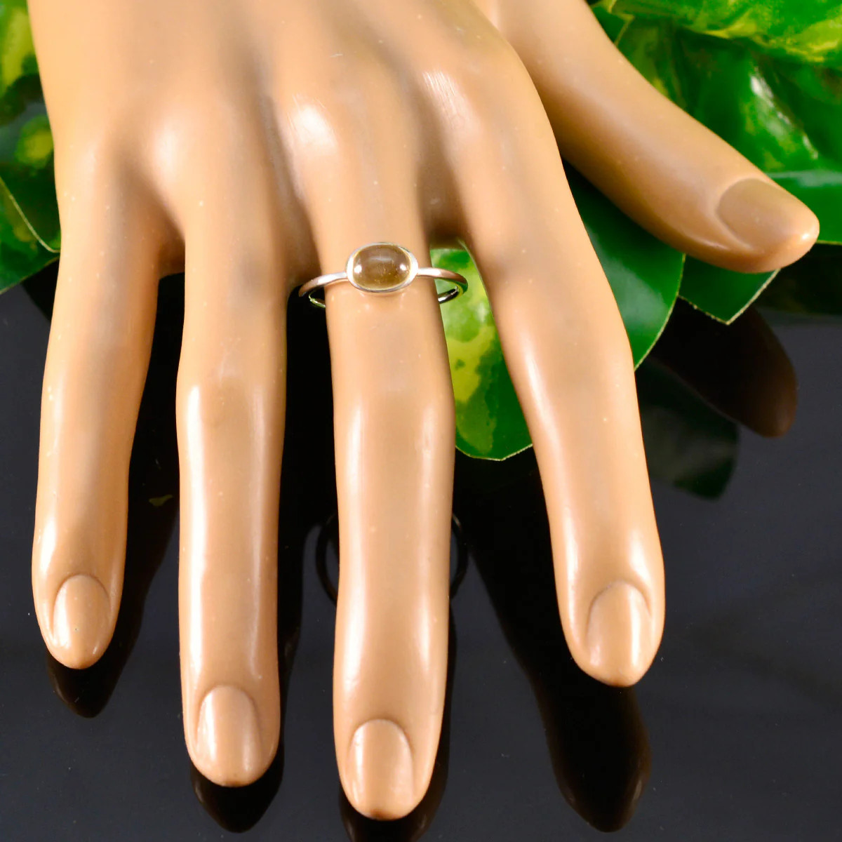 Citrine Solitaire Japanese 925 Silver Yellow Gemstones Elegant Sophisticated Ring Jewellery - Image 5