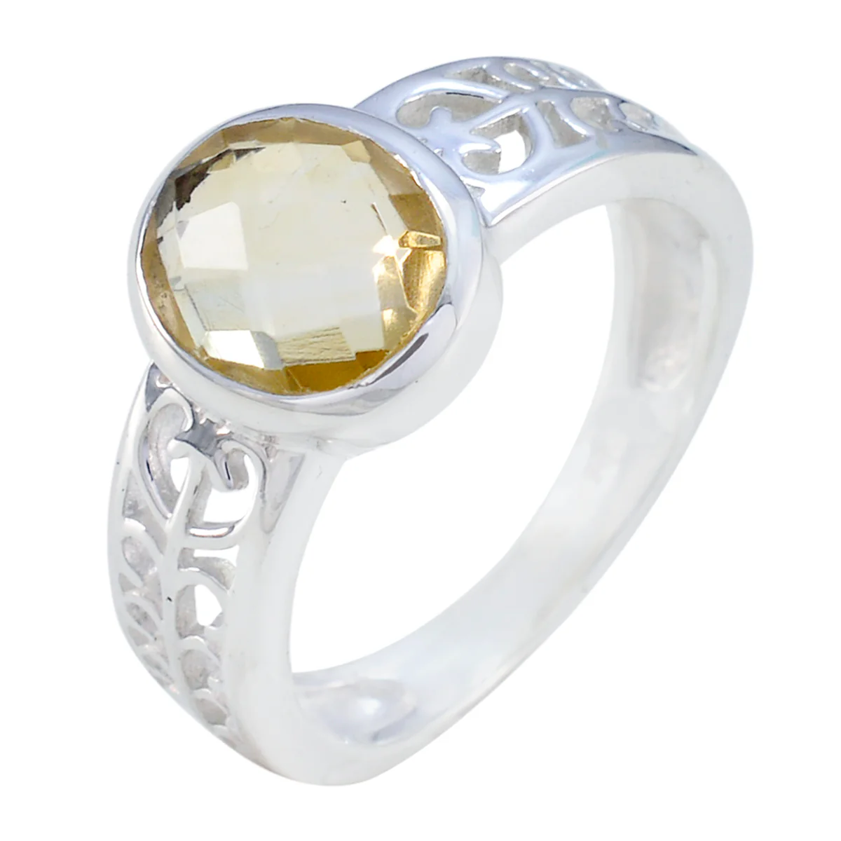 Citrine Solitaire Mexican 925 Sterling Silver Yellow Gemstone Featherlight Filigree Ring Jewelry - Image 2