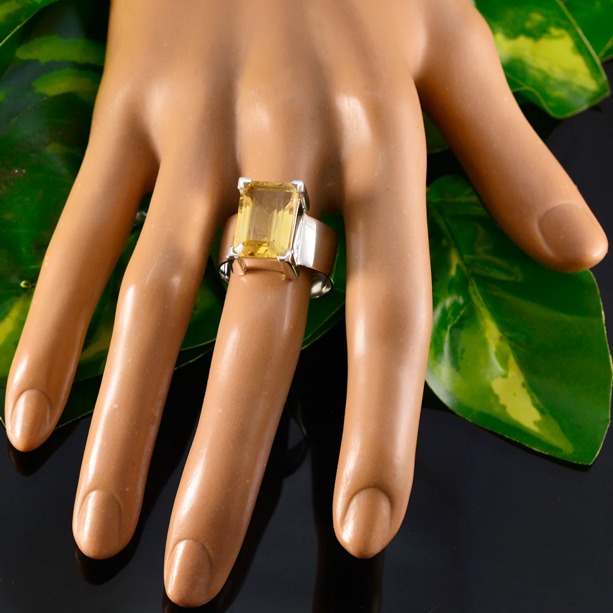 Citrine Solitaire Moroccan Sterling Silver Yellow Gemstone Essential  Modern Ring Jewellery - Image 5