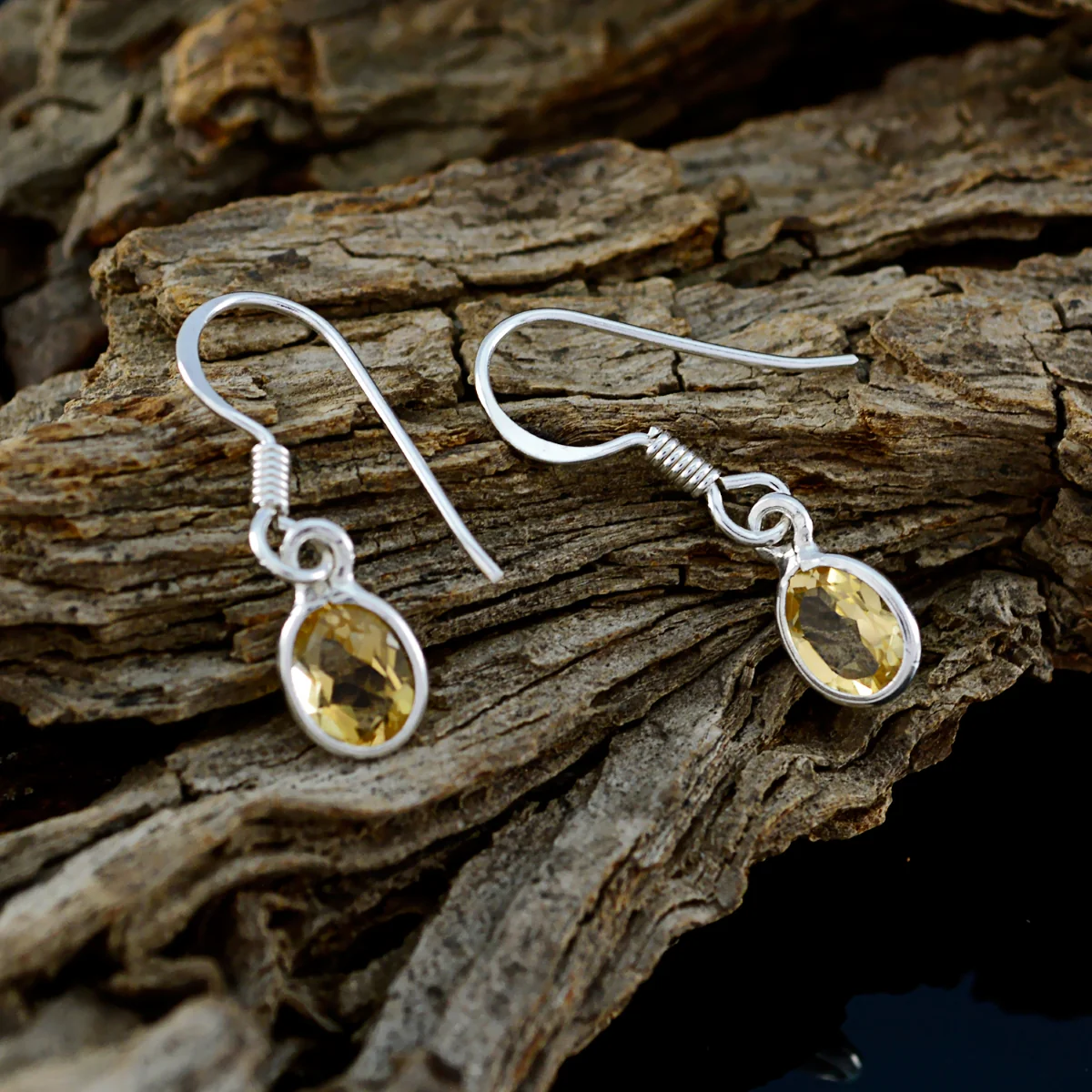 Citrine Turkish Amelia multiple Dangle Yellow Silver Earring - Image 3