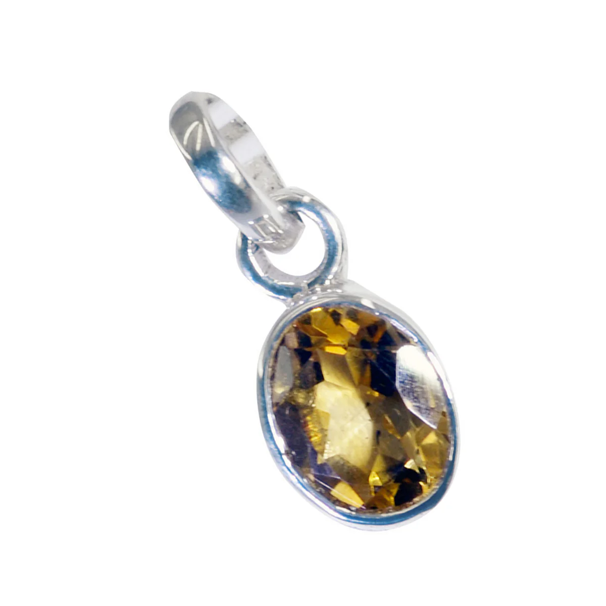 Citrine Whisper-thin German Sterling Silver Solitaire Julieta Contemporary Yellow Pendant Jewellery - Image 2