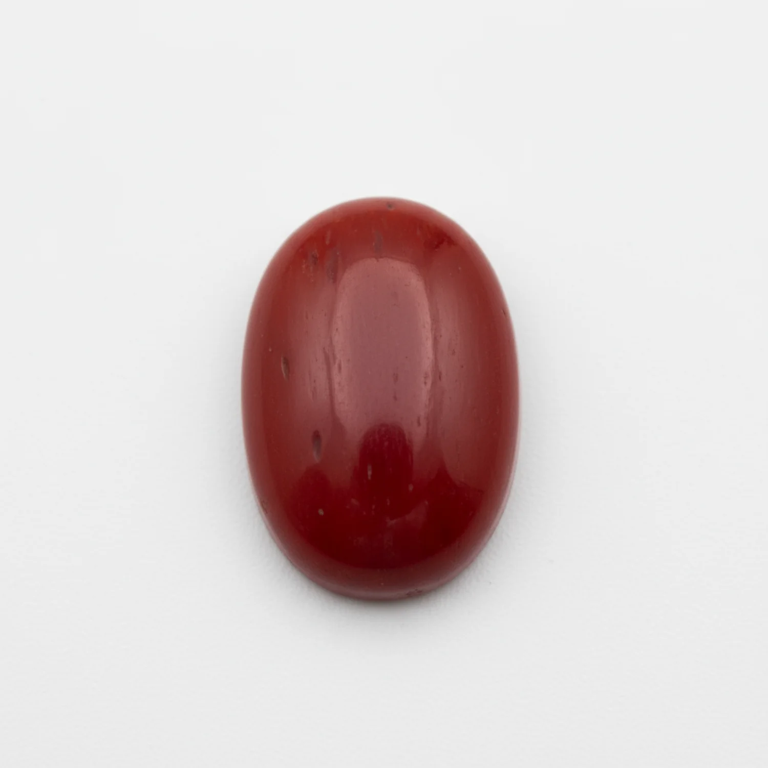 Coral 1PC Large 9x11 MM Oval Cabochon Red Lustrous Precious Gems - Image 2