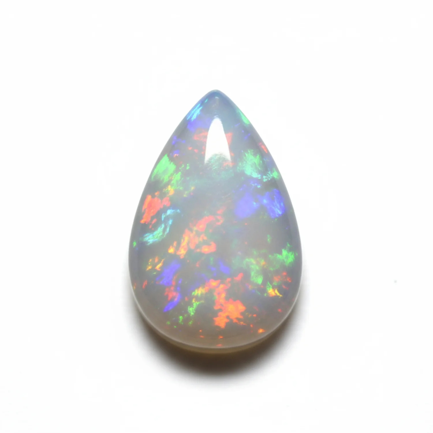 Created Opal 10PC Tiny 3x5 MM Pear Cabochon White Pure semi Precious Loose Gems - Image 2