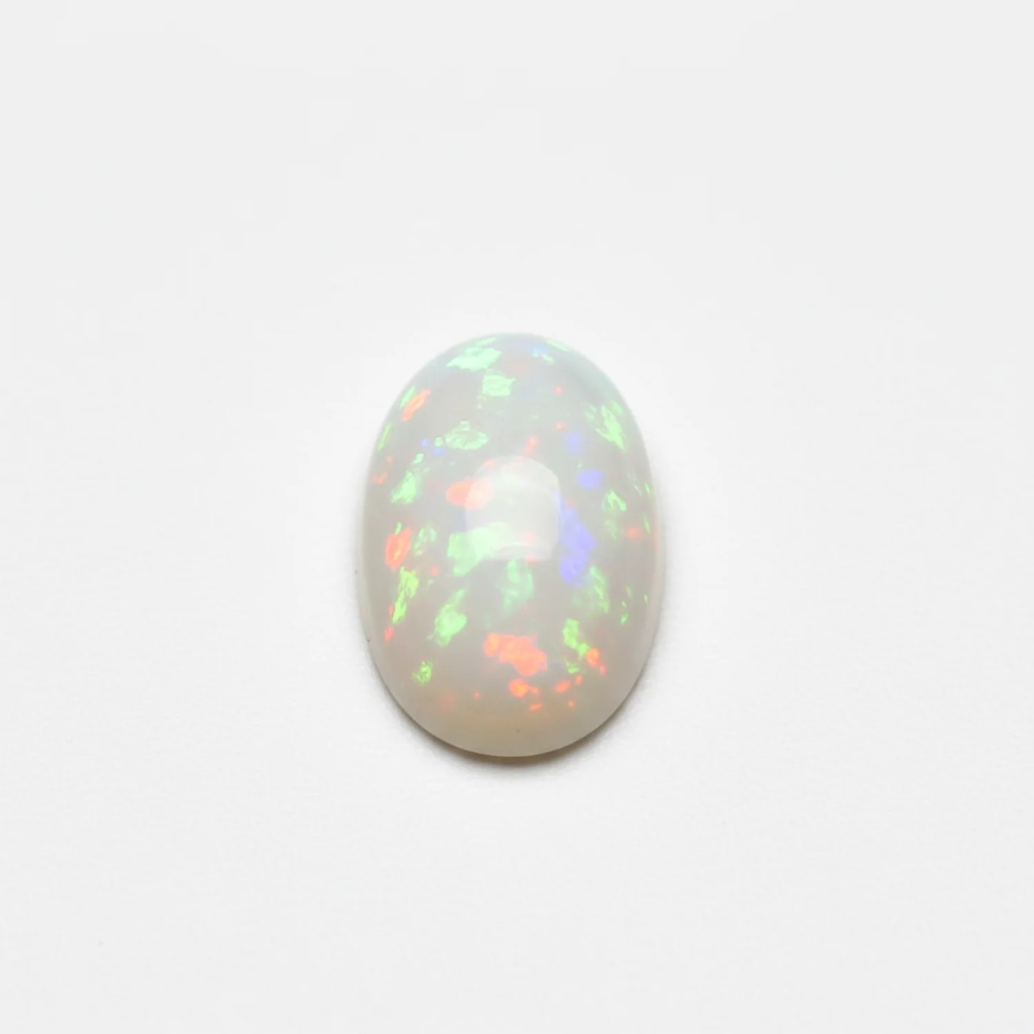 Created Opal 10PC Tiny 4x6 MM Oval Cabochon White High-Quality semi Precious Loose Gemstones - Image 2