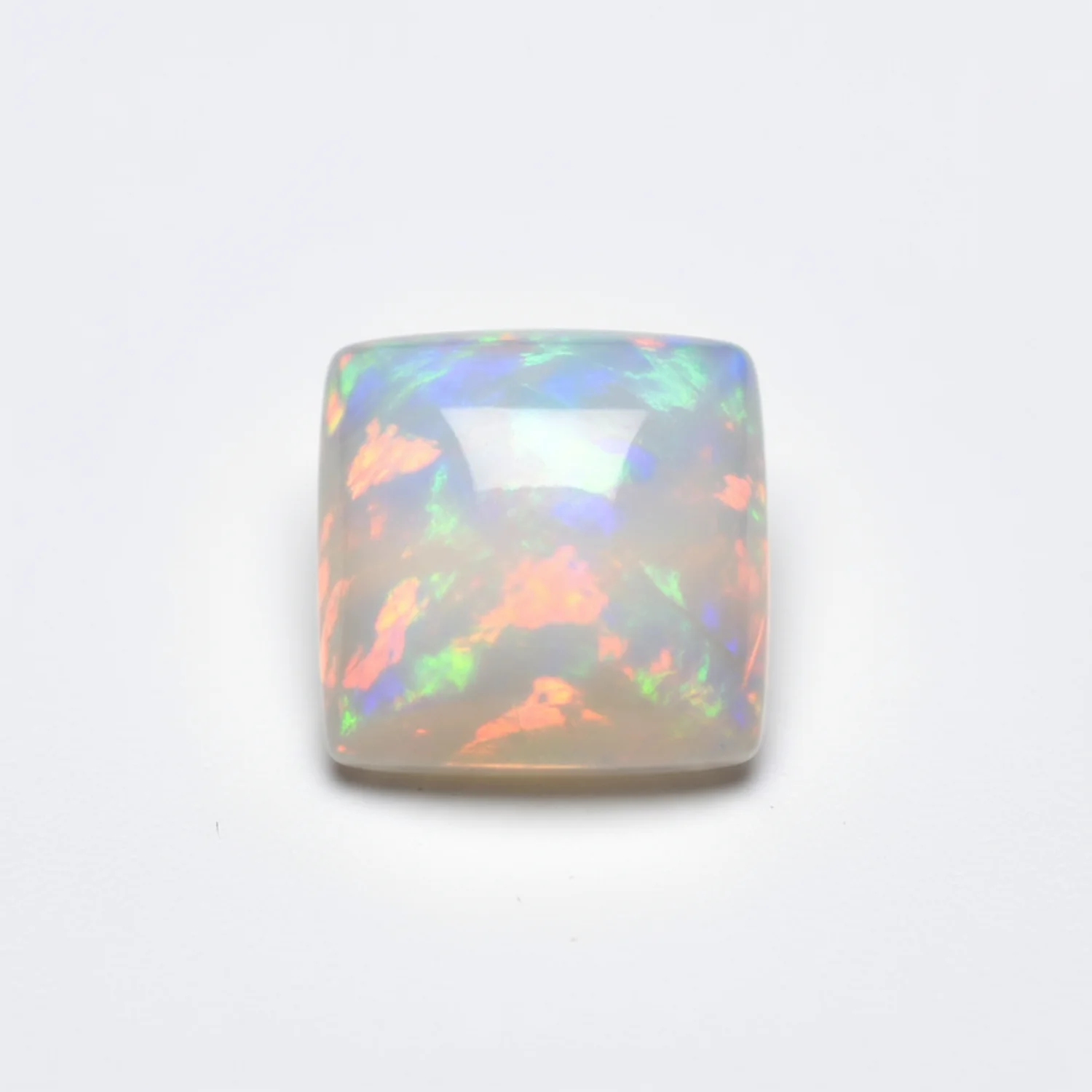 Created Opal 1PC Medium 9x9 MM Square Cabochon White Genuine semi Precious Loose Gems - Image 2