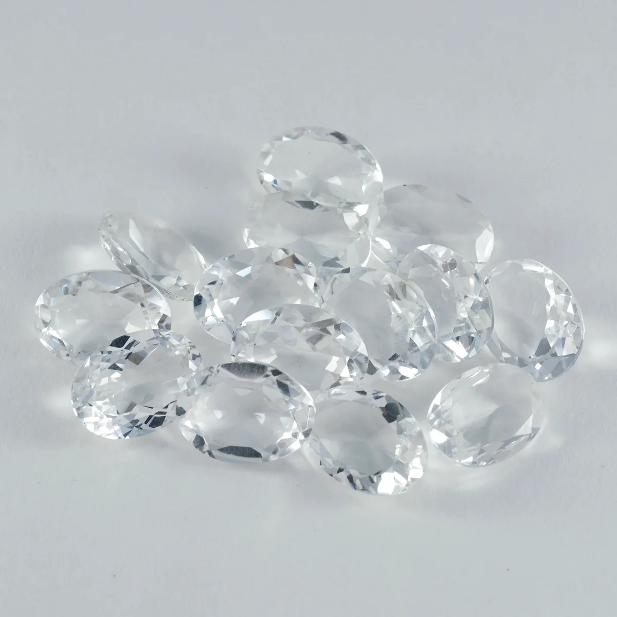 Crystal Quartz 1PC Chunky 12x16 MM Oval Faceted White Fine Semi Precious Loose Gemstone - Image 3