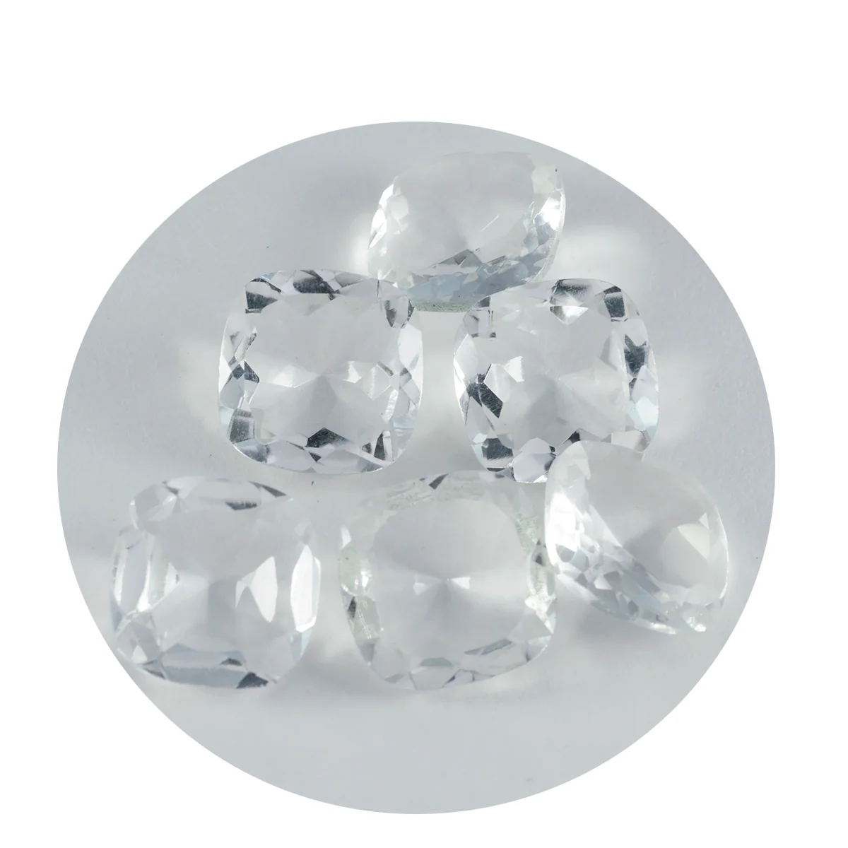 Crystal Quartz 1PC Chunky 13x13 MM Cushion Faceted White Natural Semi Precious Loose Gemstone - Image 3