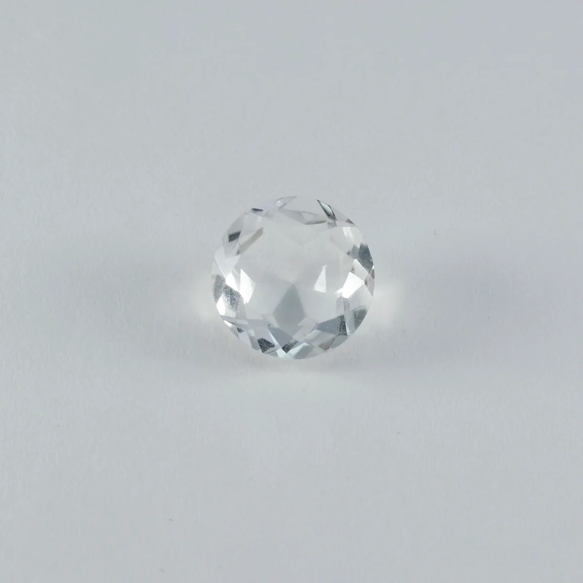 Crystal Quartz 1PC Chunky 13x13 MM Round Faceted White Natural Semi Precious Loose Gemstone - Image 3