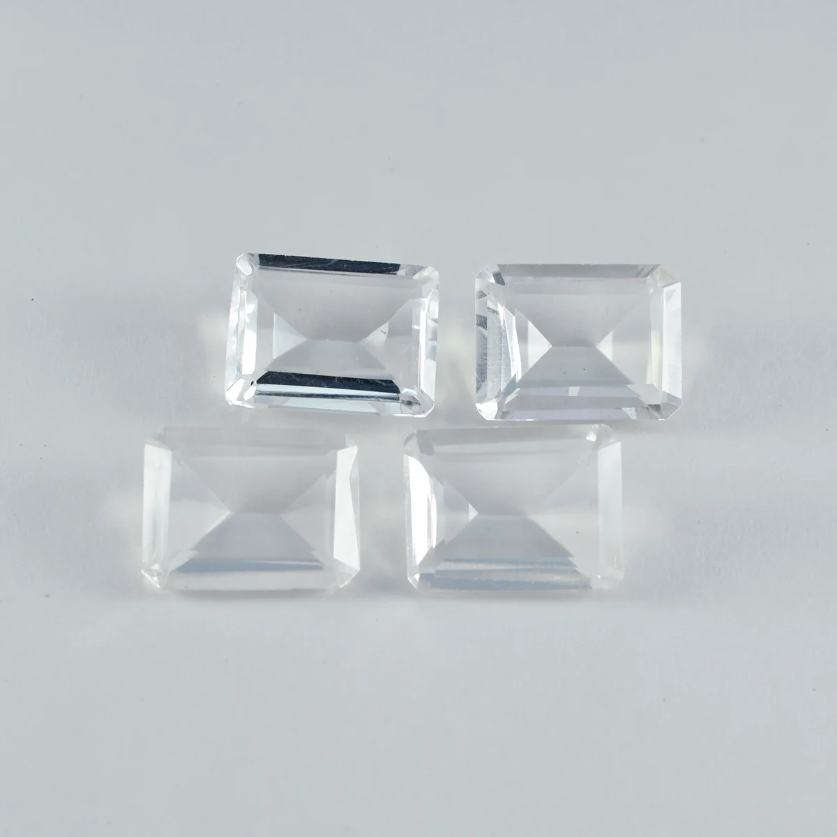 Crystal Quartz 1PC Chunky 13x18 MM Emerald Faceted White Brilliant Semi Precious Loose Gemstones - Image 2