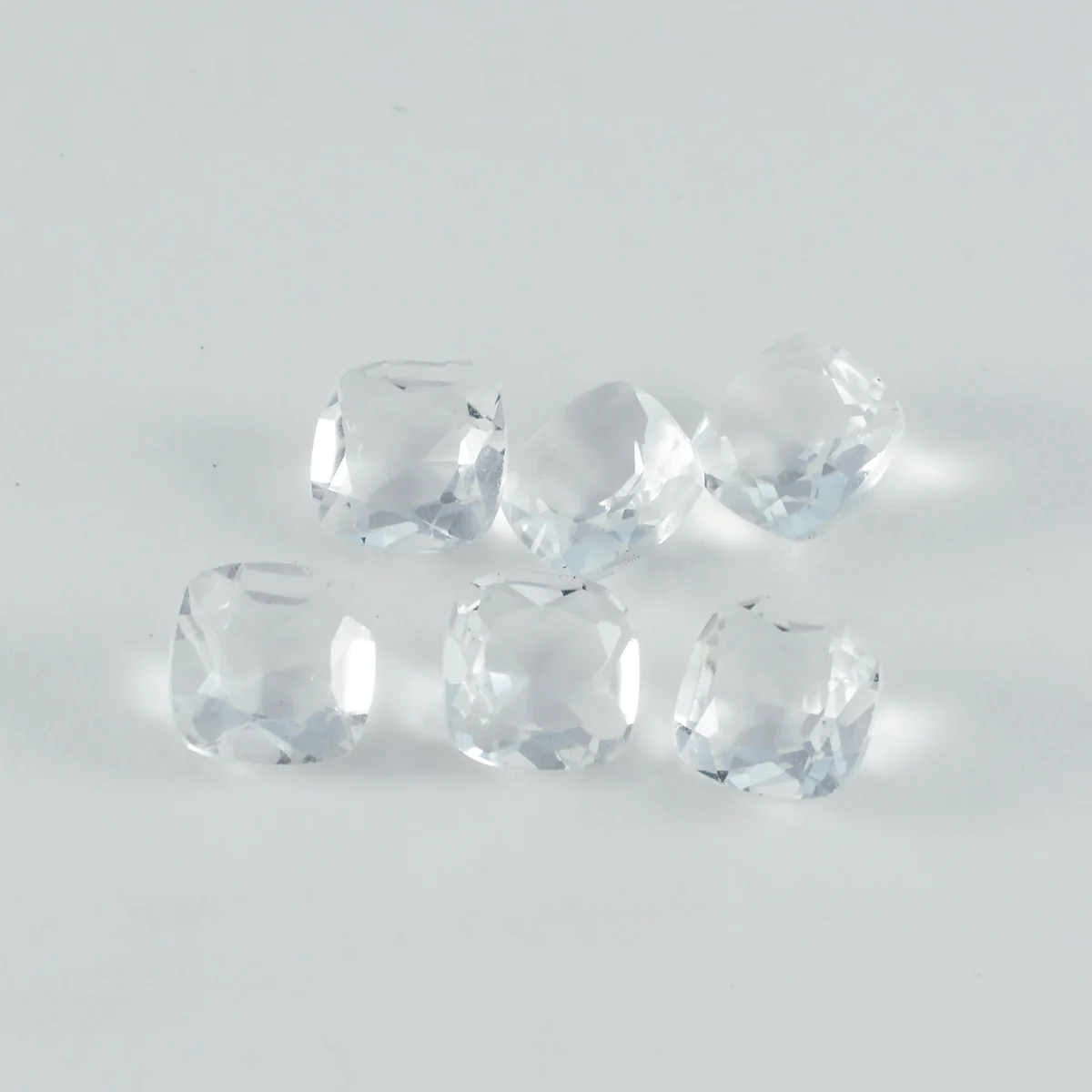 Crystal Quartz 1PC Chunky 15x15 MM Cushion Faceted White Superior Semi Precious Gems - Image 3