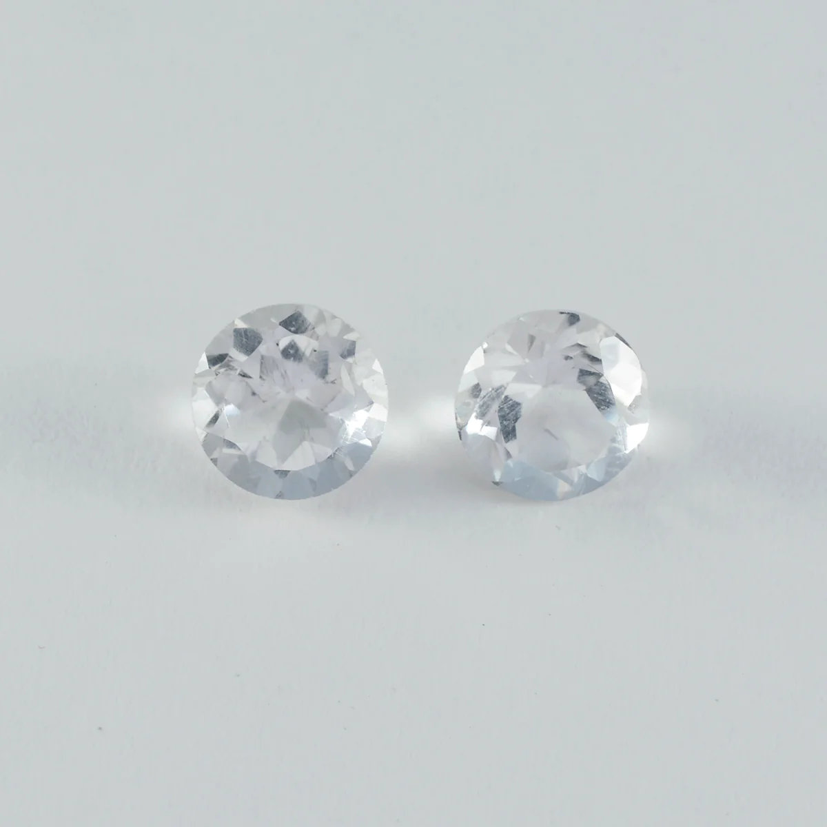 Crystal Quartz 1PC Chunky 15x15 MM Round Faceted White Superior Semi Precious Gems