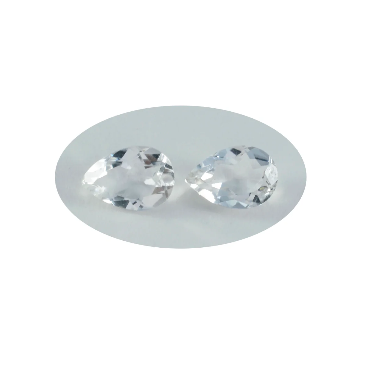 Crystal Quartz 1PC Chunky 15x20 MM Pear Faceted White Lustrous Semi Precious Loose Gemstone - Image 2