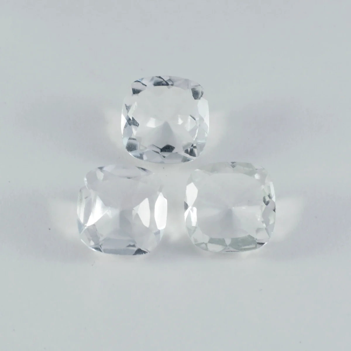 Crystal Quartz 1PC Chunky 16x16 MM Cushion Faceted White Pure Semi Precious Loose Gems - Image 2