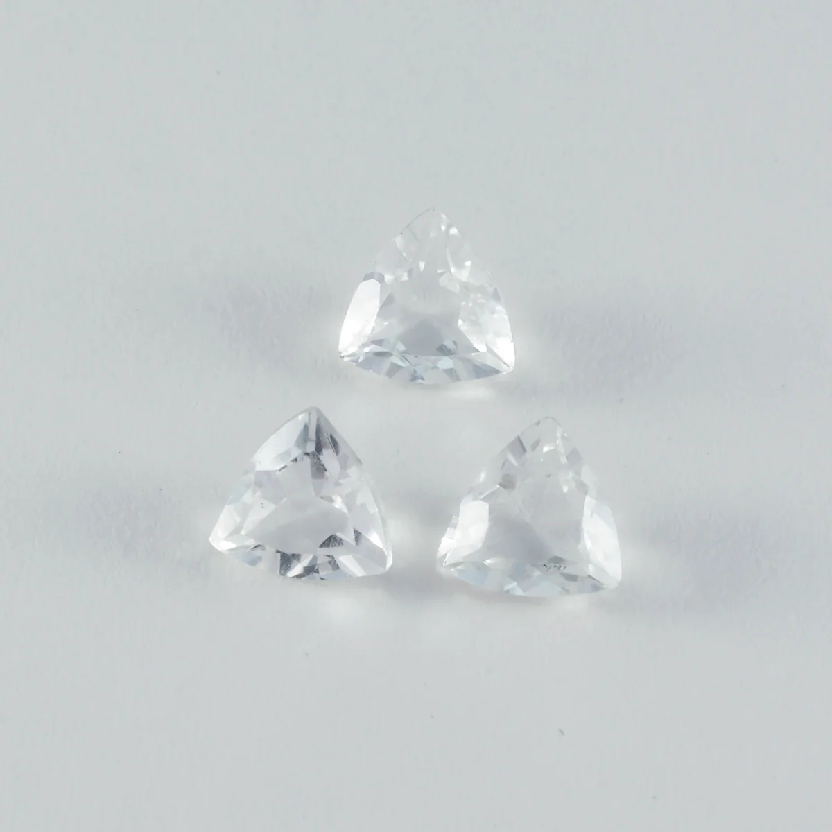 Crystal Quartz 1PC Chunky 16x16 MM Triangle Faceted White Pure Semi Precious Loose Gems - Image 3