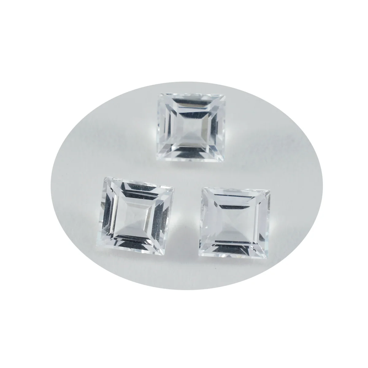 Crystal Quartz 1PC Large 10x10 MM Square Faceted White Shine Semi Precious Loose Gemstones - Image 2