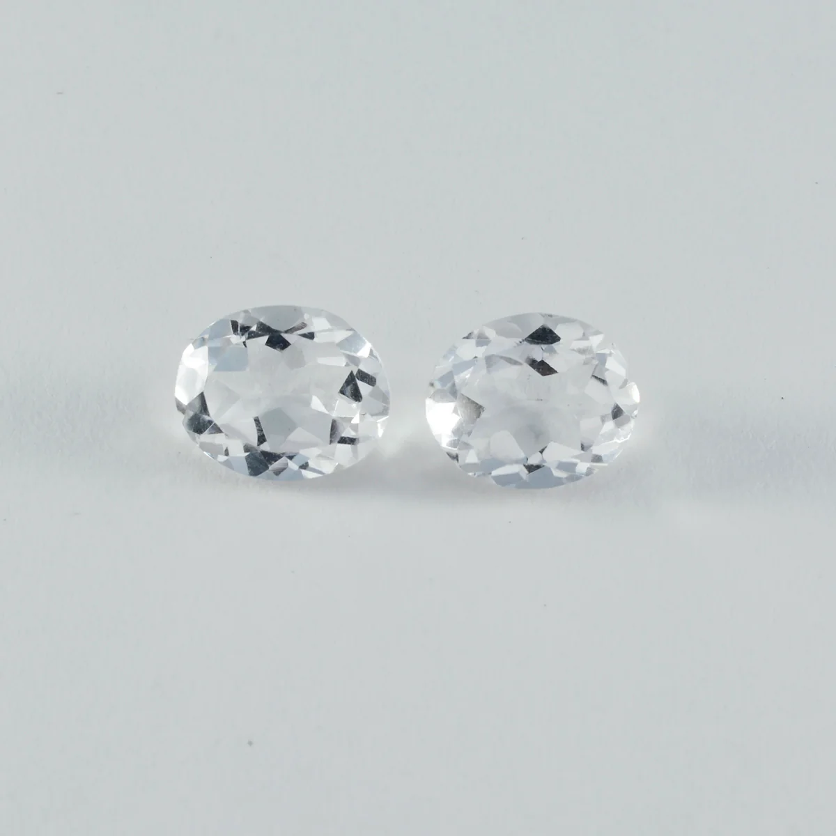 Crystal Quartz 1PC Large 10x14 MM Oval Faceted White Shine Semi Precious Loose Gems - Image 3