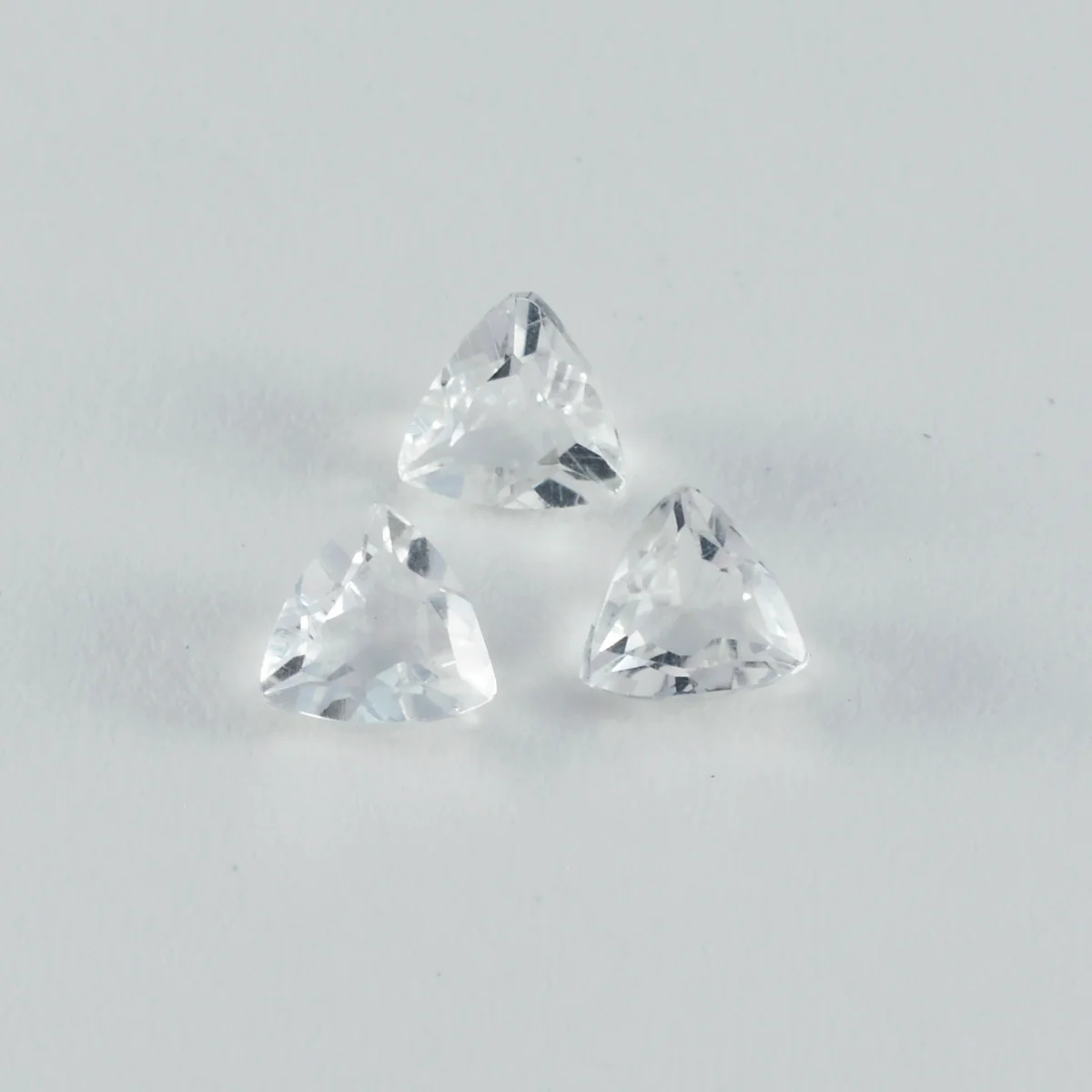 Crystal Quartz 1PC Large 11x11 MM Triangle Faceted White Fine Semi Precious Gems