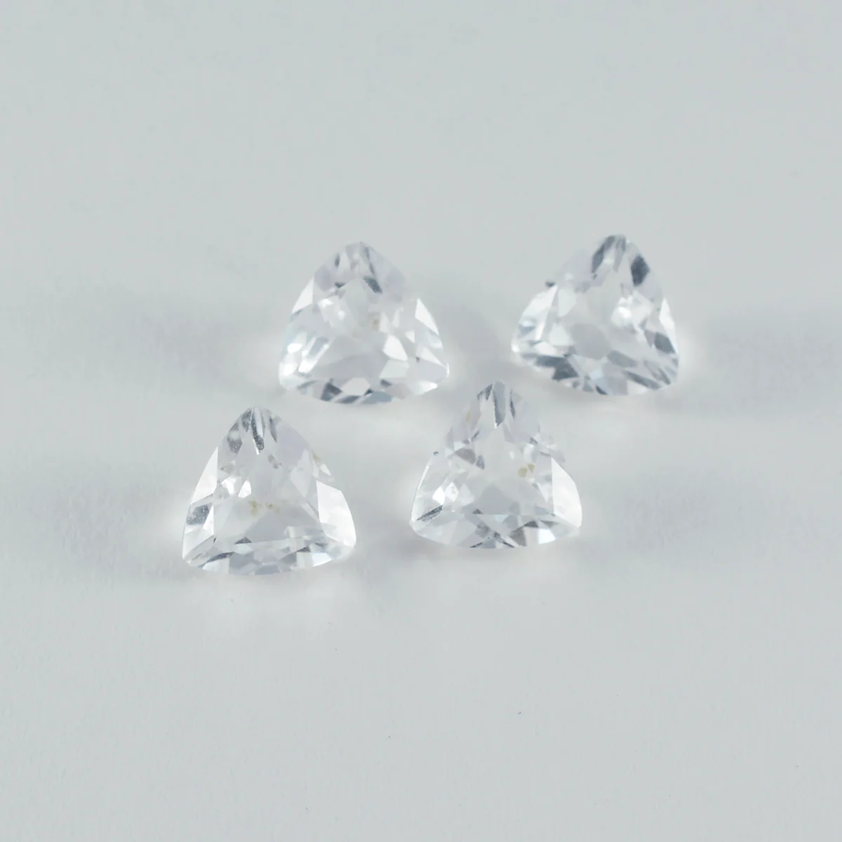 Crystal Quartz 1PC Large 11x11 MM Triangle Faceted White Fine Semi Precious Gems - Image 2