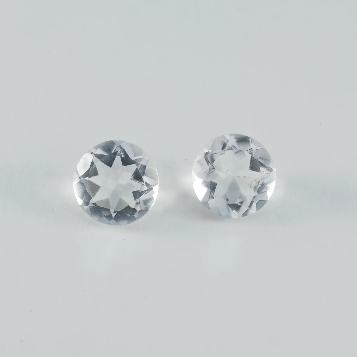 Crystal Quartz 1PC Large 12x12 MM Round Faceted White High-Quality Semi Precious Loose Gems - Image 2