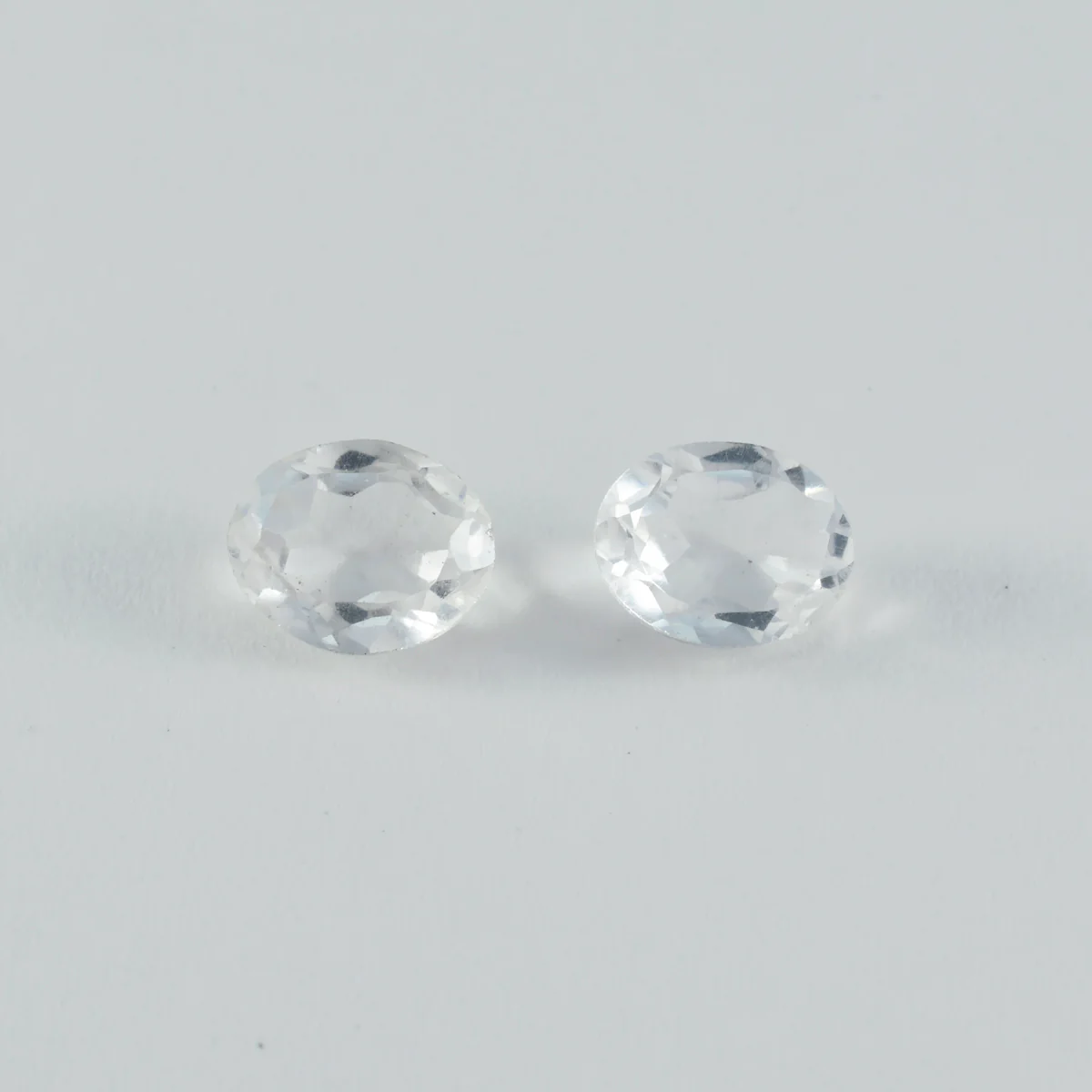 Crystal Quartz 1PC Large 8x12 MM Oval Faceted White Luster Semi Precious Loose Gemstones - Image 2