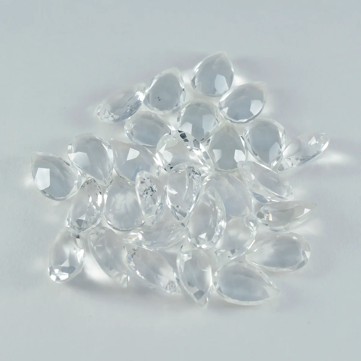 Crystal Quartz 1PC Medium 8x10 MM Pear Faceted White Pure Semi Precious Loose Gemstones - Image 4