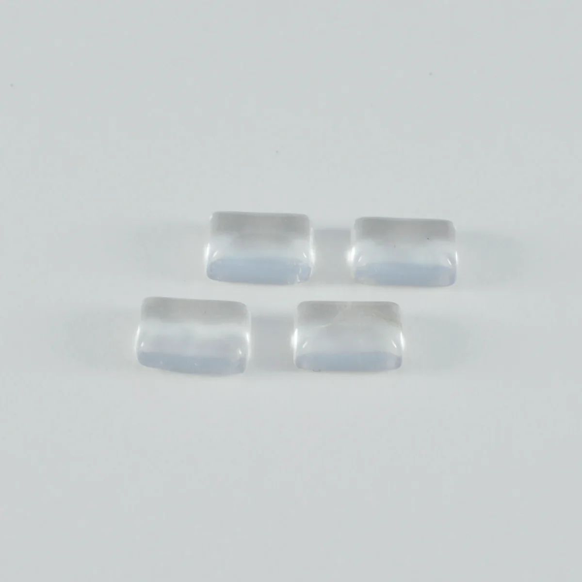 Crystal Quartz 1PC Small 6x9 MM Emerald Cabochon White Sparkling semi Precious Gems - Image 4