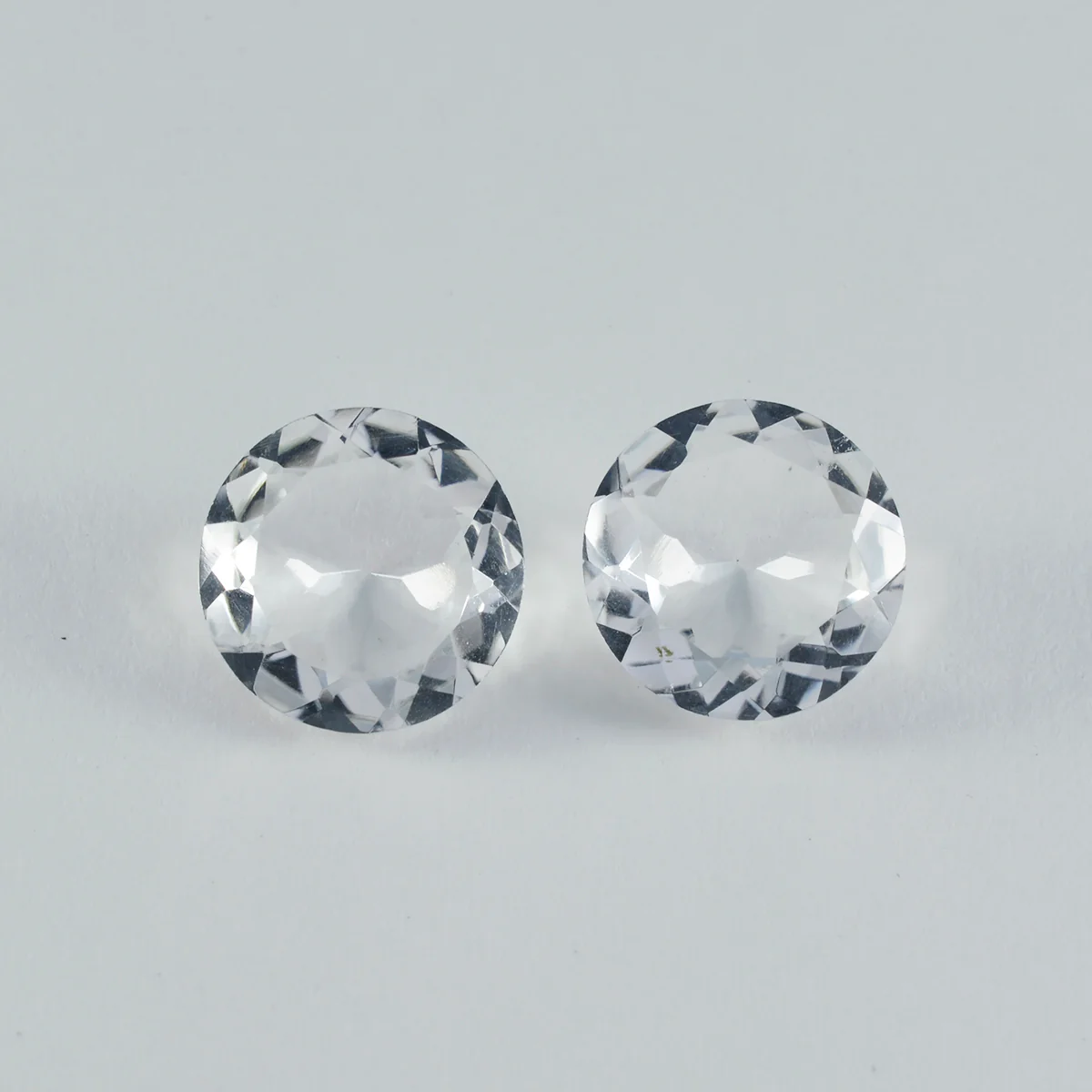 Crystal Quartz 1PC Small 7x7 MM Round Faceted White Splendid Semi Precious Gems