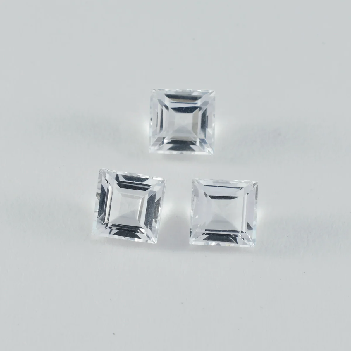 Crystal Quartz 1PC Small 7x7 MM Square Faceted White Splendid Semi Precious Gems - Image 3