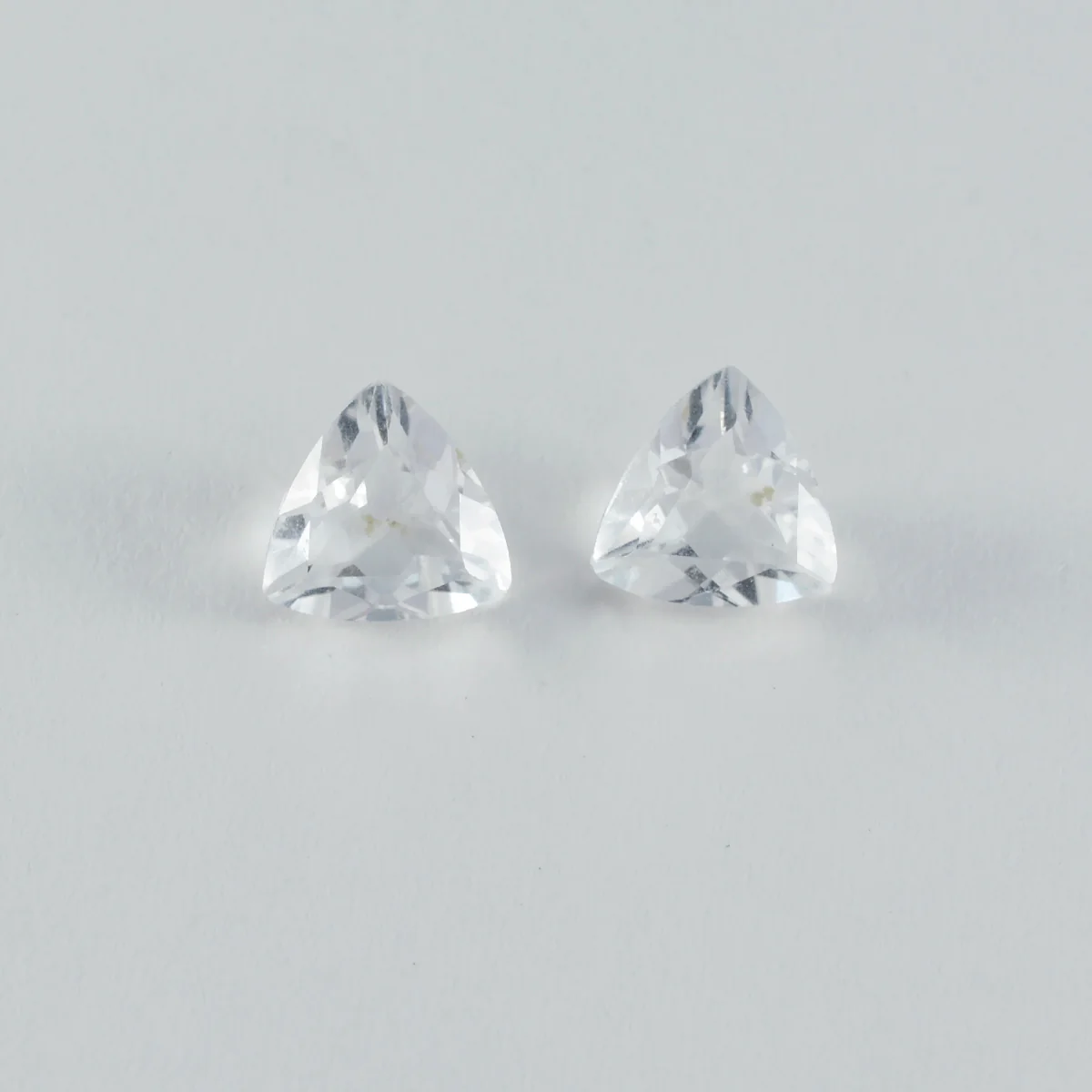 Crystal Quartz 1PC Small 7x7 MM Triangle Faceted White Splendid Semi Precious Gems