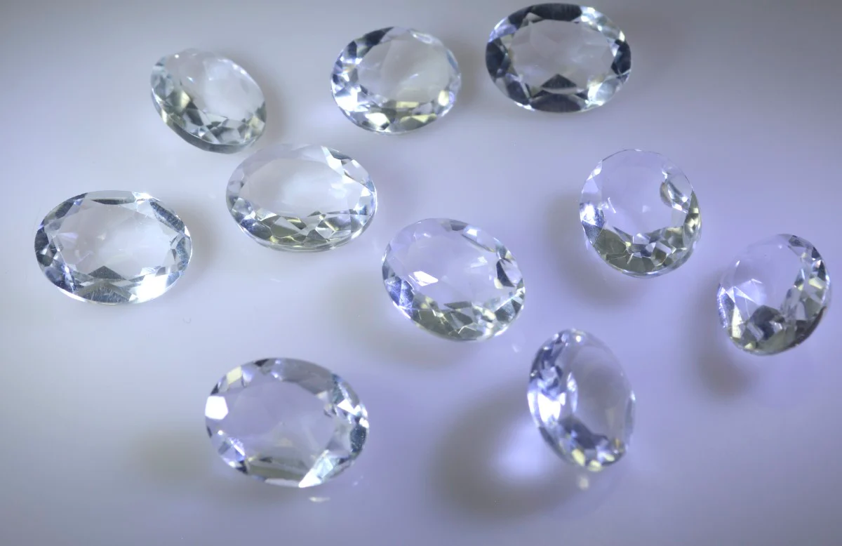 Crystal Quartz 1PC Small 7x9 MM Oval Faceted White Brilliant Semi Precious Loose Gemstones - Image 3