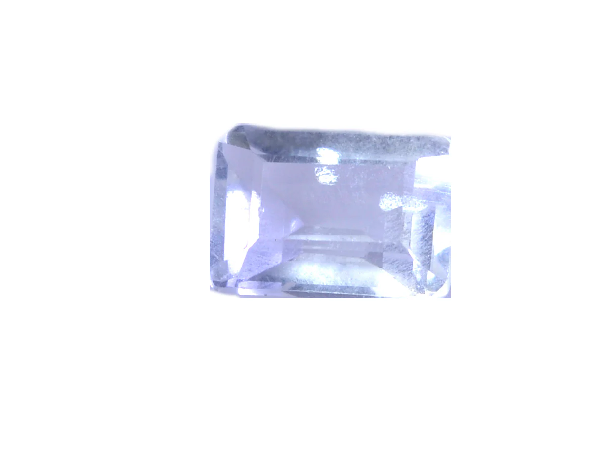 Crystal Quartz 1PC Tiny 5x7 MM Emerald Faceted White Splendid Semi Precious Gems - Image 4