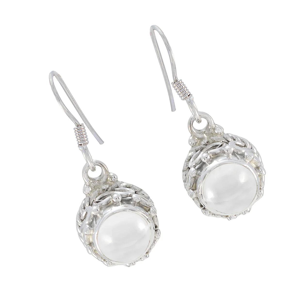 Crystal Quartz French Chen multiple Dangle White Sterling Silver Earring - Image 3