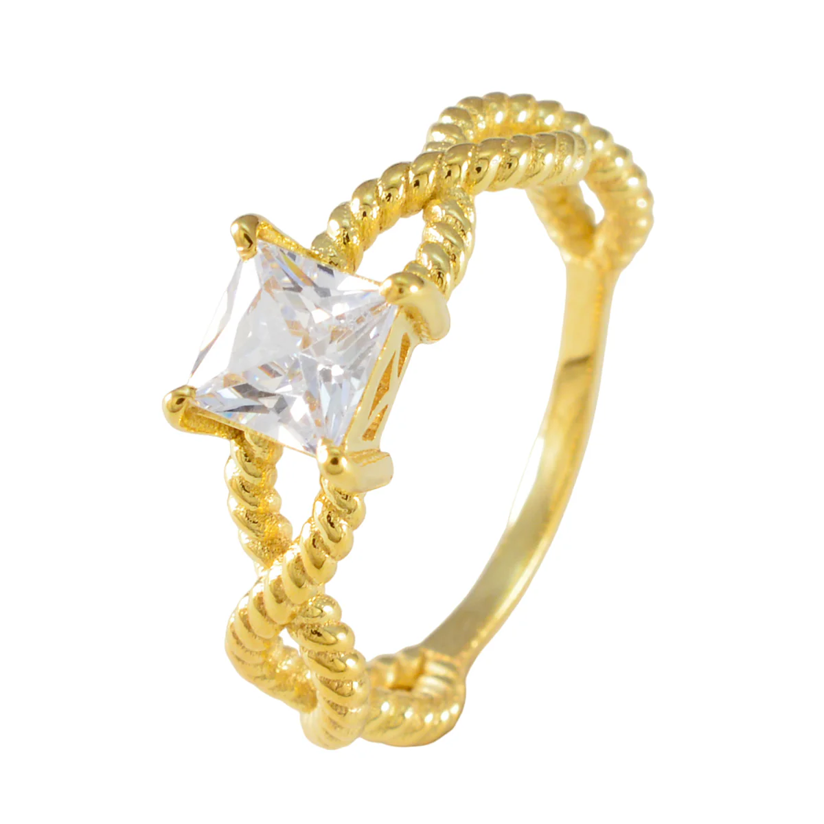 Cubic zirconia CZ Solitaire Indian 92.5 Silver White Gemstones Slim valentine Ring Jewellery - Image 2