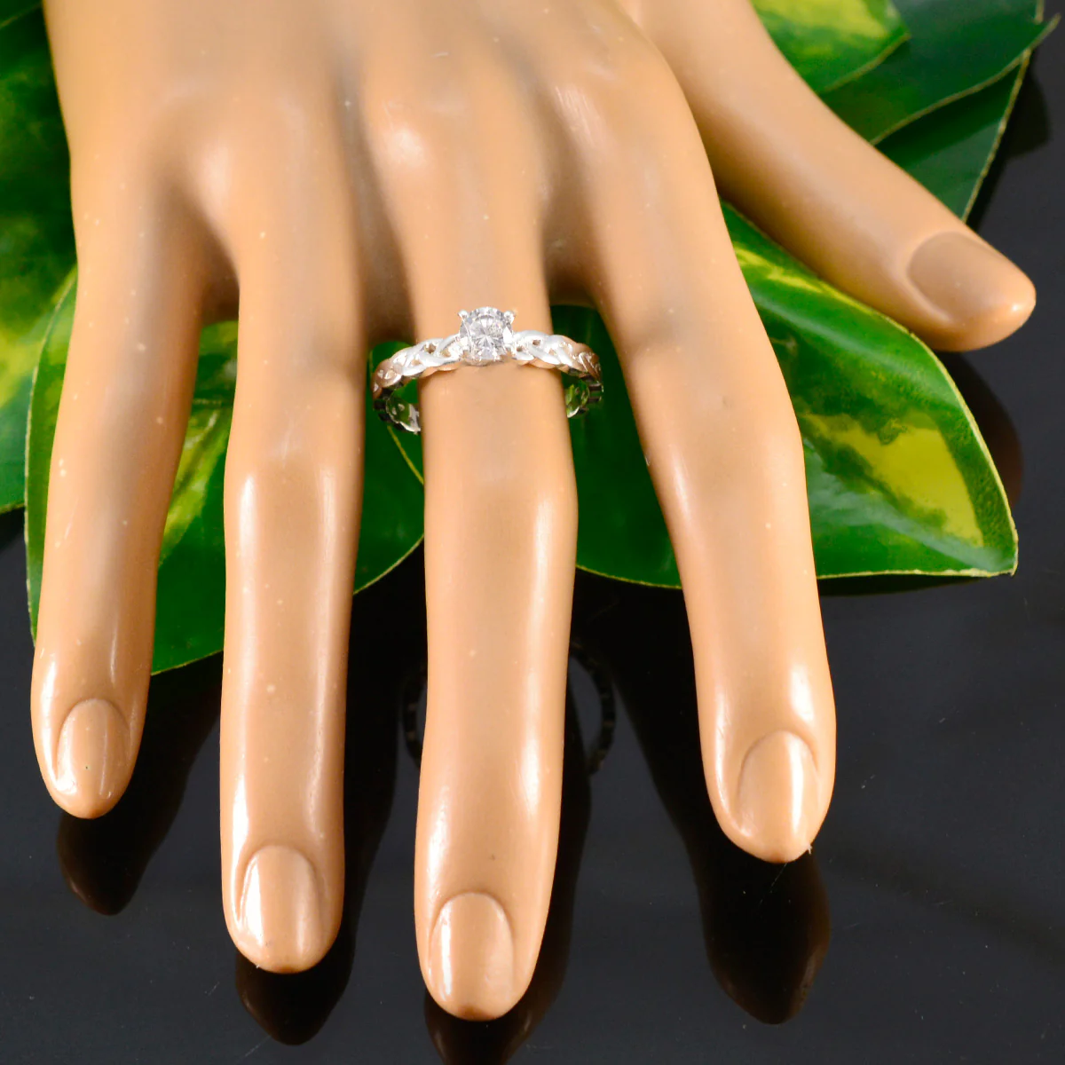 Cubic zirconia CZ Solitaire Korean 925 Sterling Silver White Gemstones Whisper-thin Fairytale Ring Jewelry - Image 5