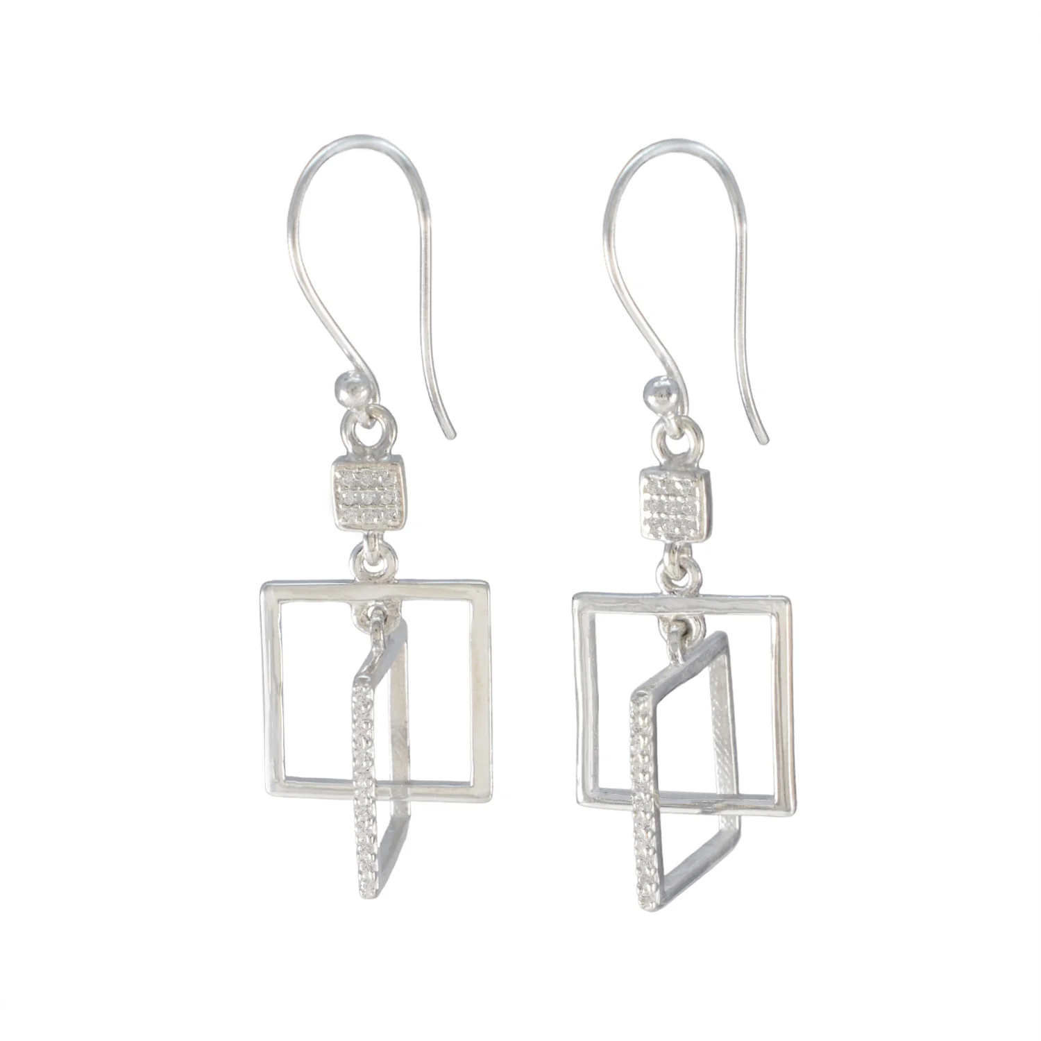Cubic Zirconia Moroccan Agustina multiple Dangle White 92.5 Silver Earring
