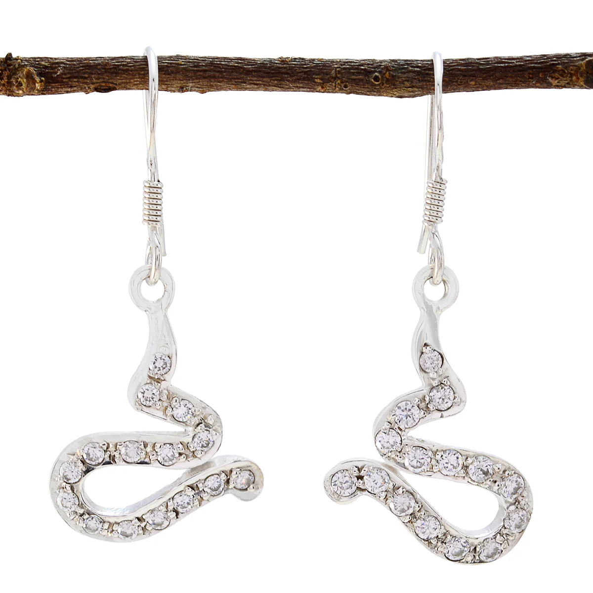 Cubic Zirconia Spanish Isabelle multiple Dangle White 925 Sterling Silver Earring