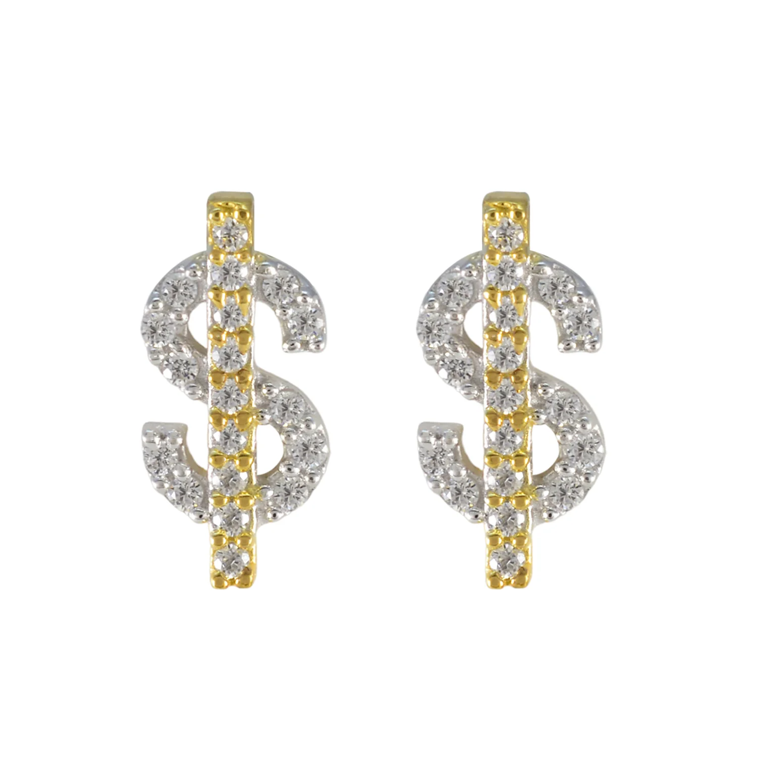 Cubic Zirconia Turkish María multiple Stud White 92.5 Silver Earring