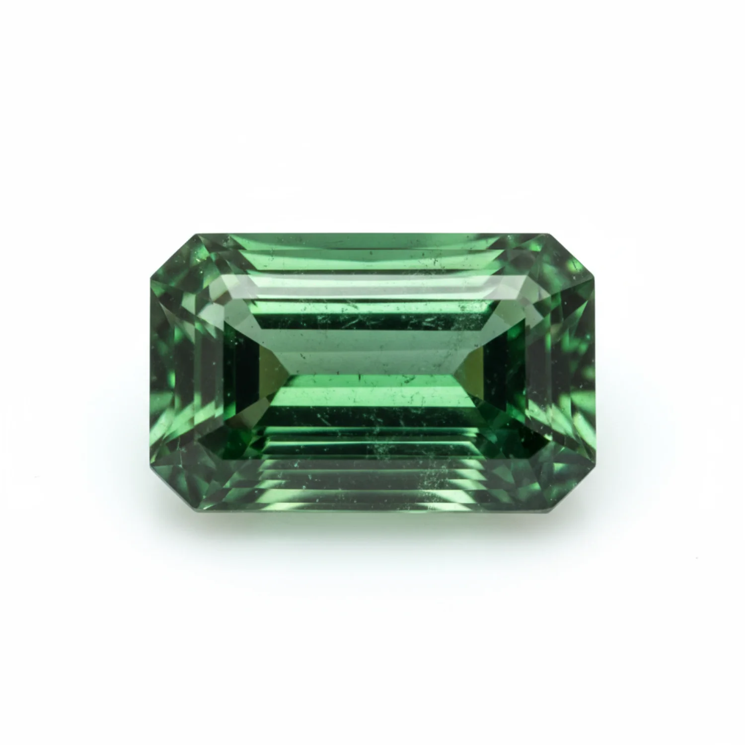Emerald 1PC Chunky 10x20 MM Baguette Faceted Green Splendid Precious Gems - Image 2