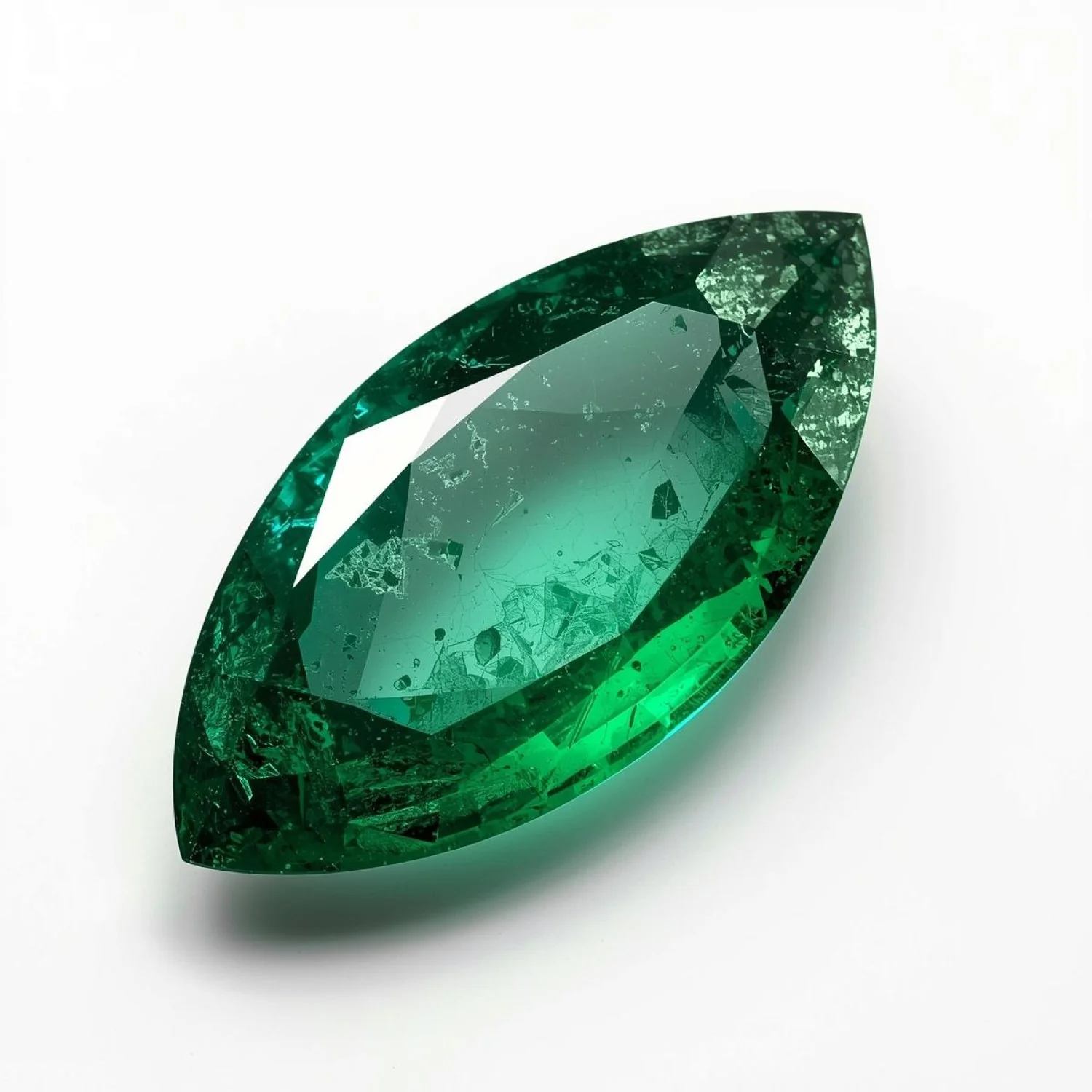 Emerald 1PC Chunky 10x20 MM Marquise Faceted Green Superior Precious Loose Gemstone - Image 2