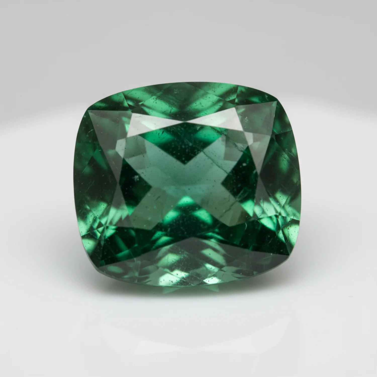 Emerald 1PC Chunky 13x13 MM Cushion Faceted Green Natural Precious Loose Gemstone - Image 2