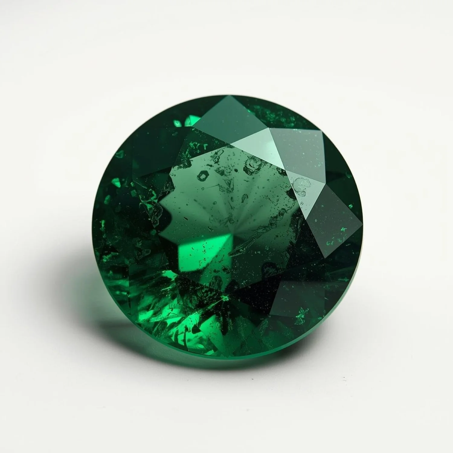 Emerald 1PC Chunky 13x13 MM Round Faceted Green Natural Precious Loose Gemstone - Image 2