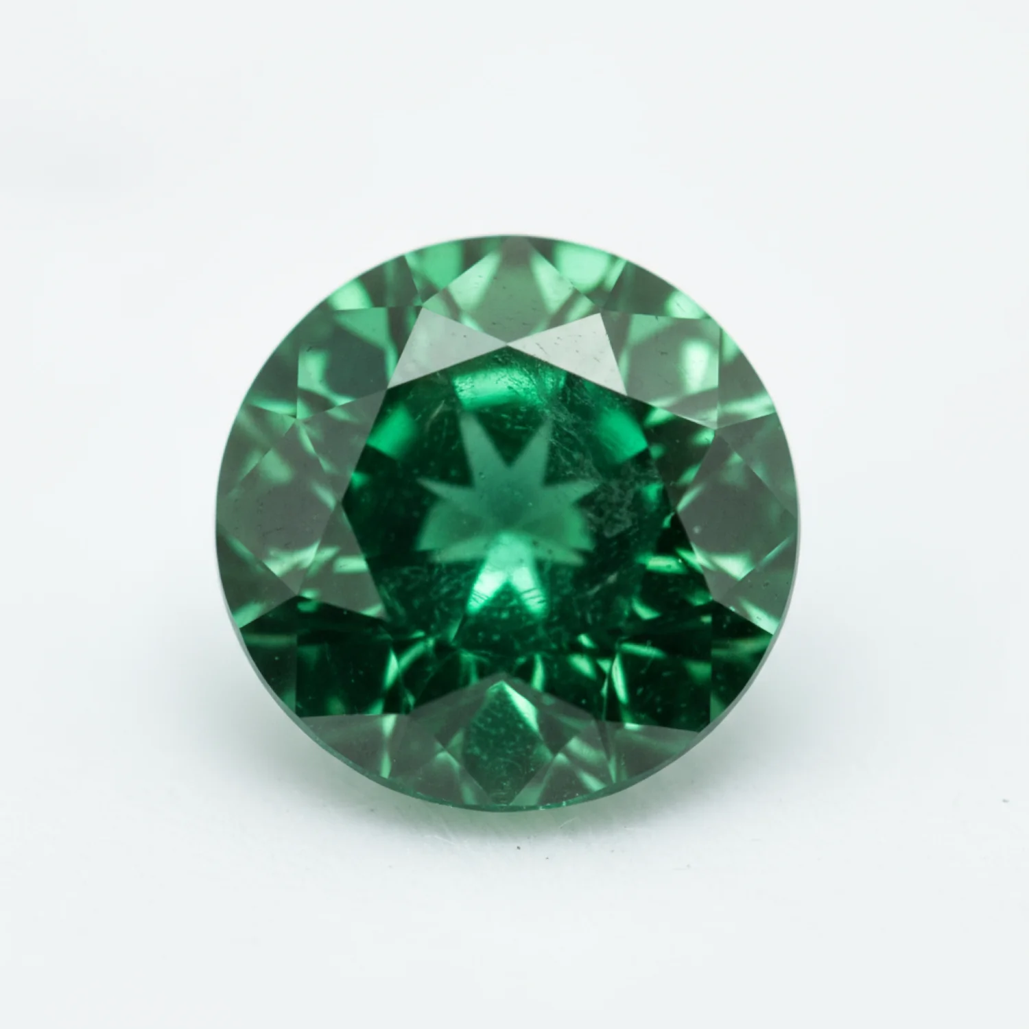 Emerald 1PC Chunky 14x14 MM Round Faceted Green Genuine Precious Loose Gemstones - Image 2
