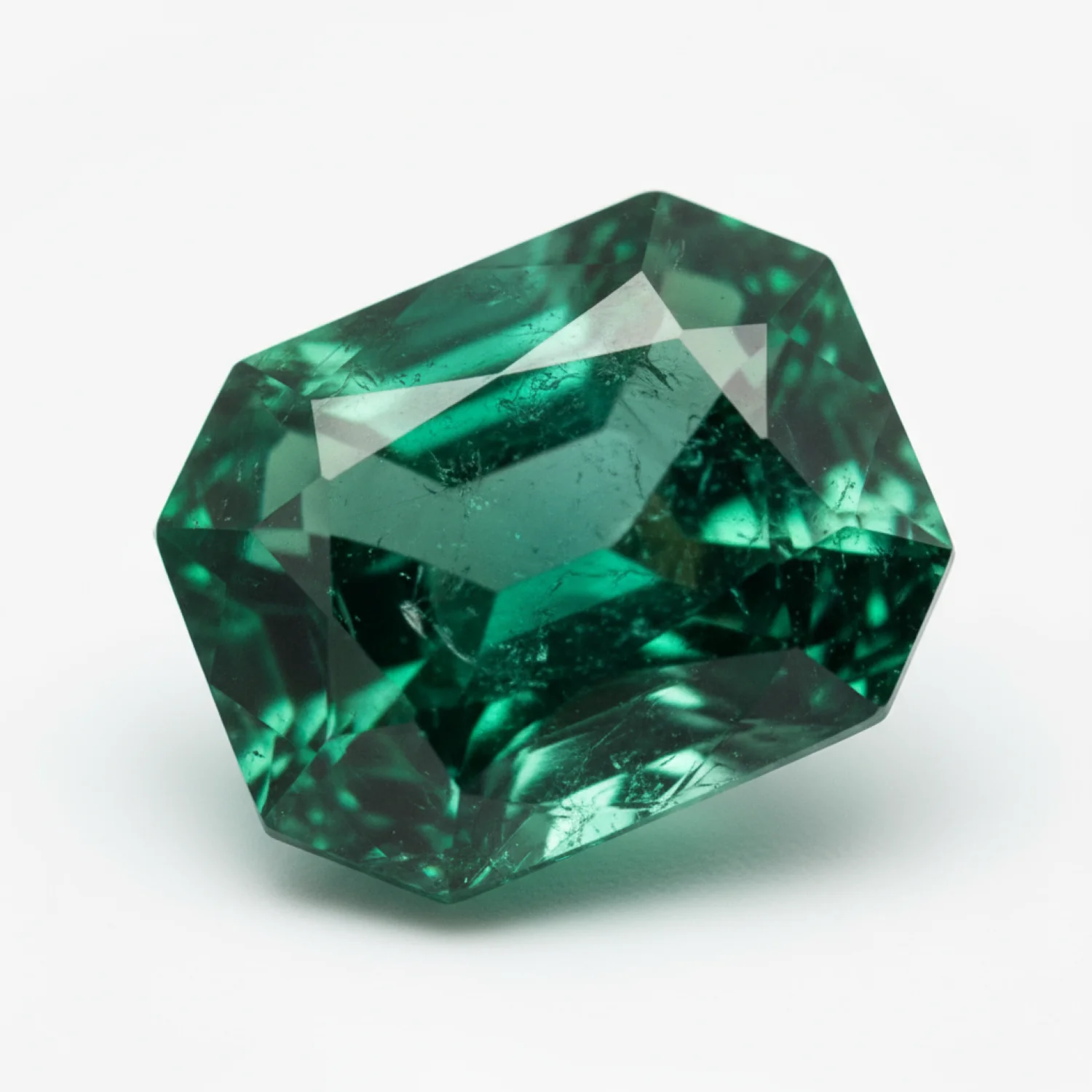 Emerald 1PC Chunky 15x20 MM Emerald Faceted Green Splendid Precious Loose Gemstone - Image 2