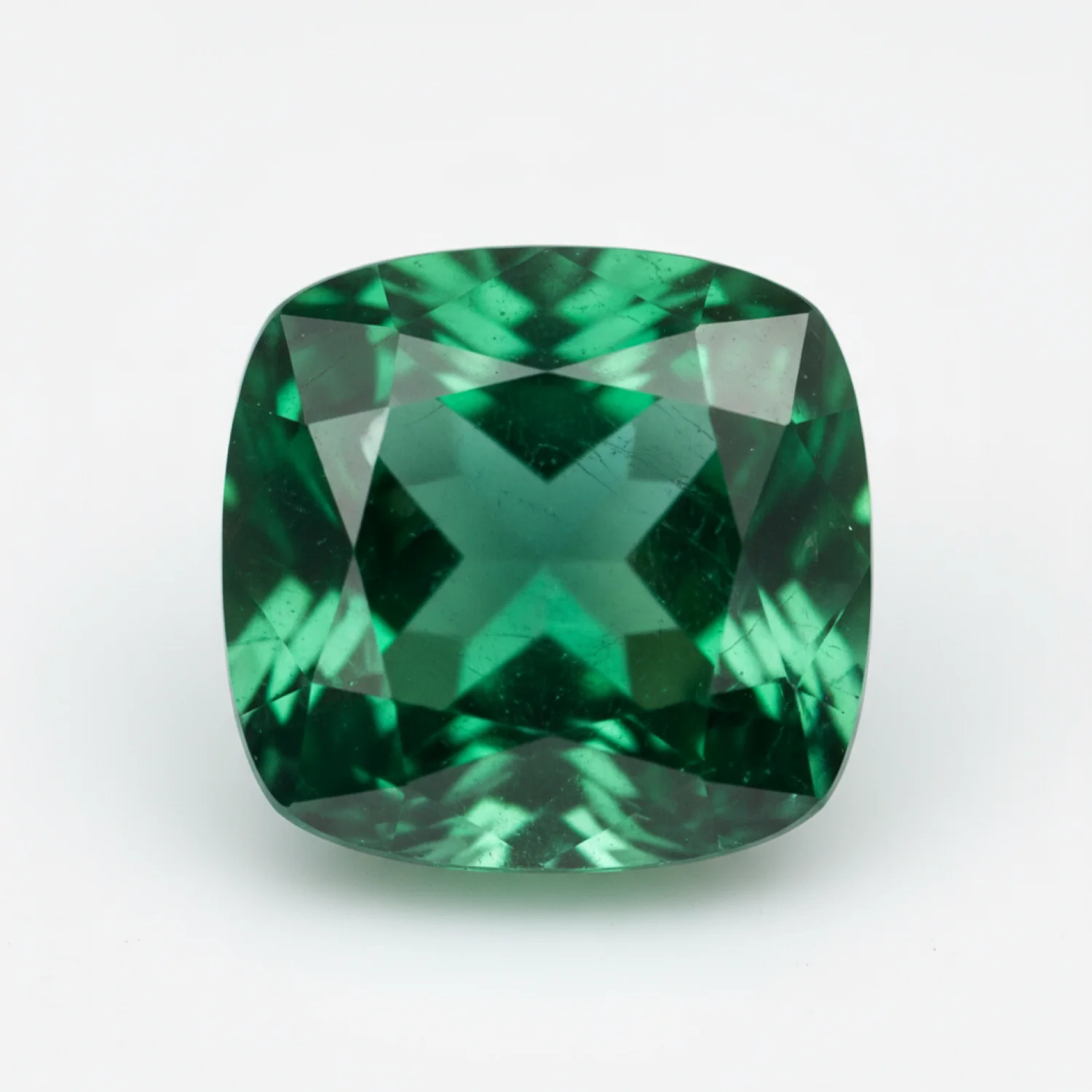 Emerald 1PC Chunky 16x16 MM Cushion Faceted Green Pure Precious Loose Gems - Image 2